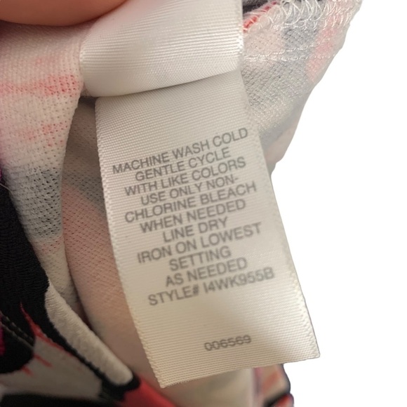 BISOU Bisou Short Sleeve Floral Cutout Midi Dress Size 8 - Picture 14 of 14